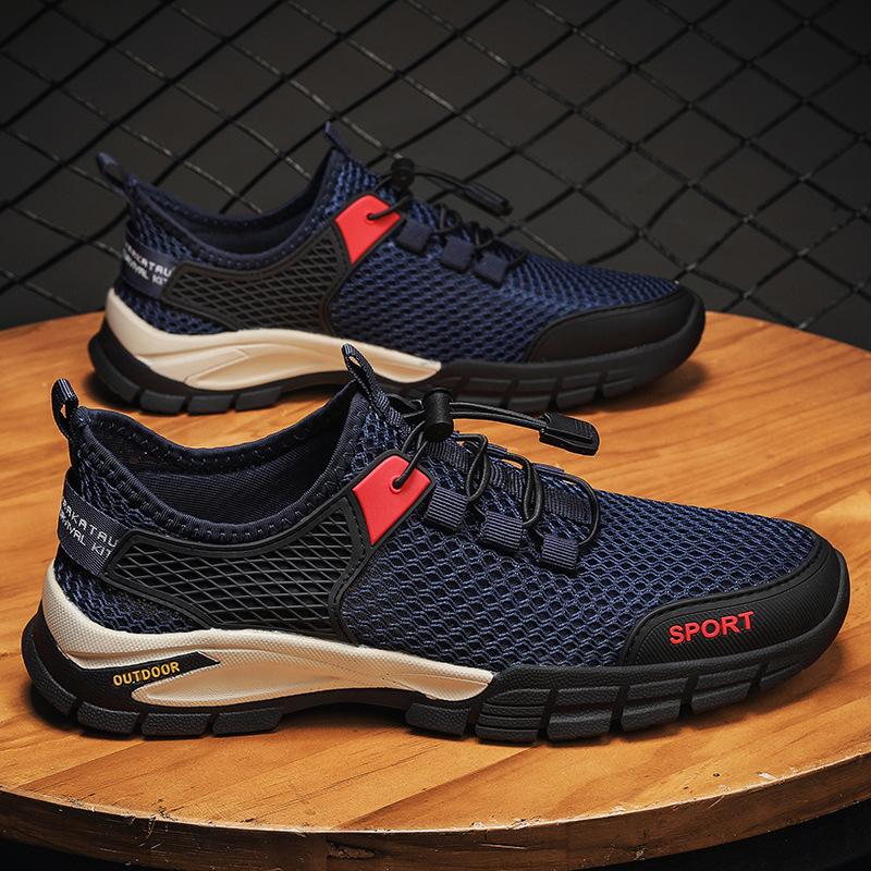 Sommer Herrenschuhe atmungsaktives Mesh Outdoor Bergsteigen Herrenschuhe weiche Sohle leichte Sportschuhe Herren Laufschuhe