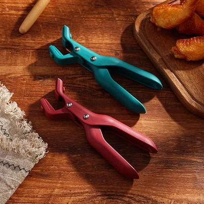 Pinces Anti-Brûlure pour Assiette et Plat  Pinces Antidérapantes Support Pince Créatif Maison Cuisine Silicone Pince Anti-Brûlure