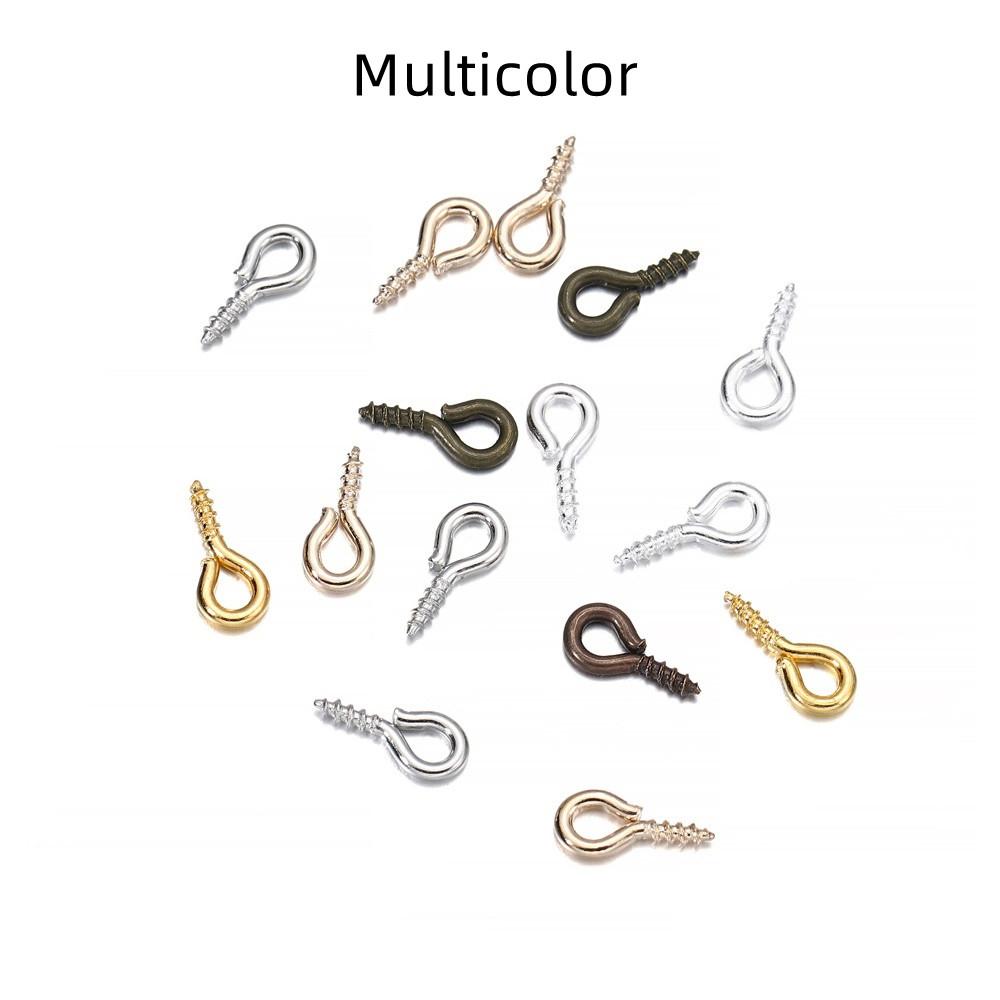 300/500pcs Mini Screw Pendants Eyepin Keychain HookThreaded  Pin Fitting DIY Jewelry Bracelet Necklace Making Accessories