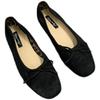 Doudou Schuhe mit flachem Boden Damenschuhe 2025 neu Frühling quadratische Zehen Schleife Ballett Frühling und Herbst vielseitige einzelne Schuhe