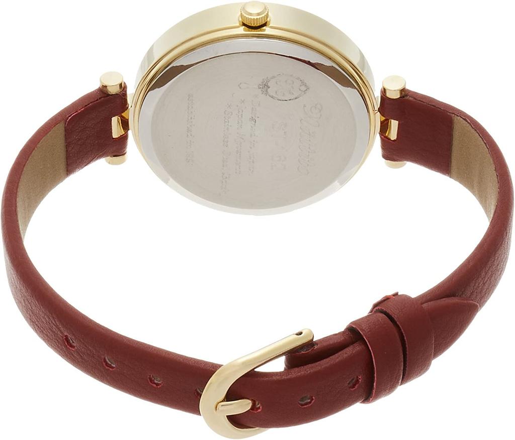 Fieldwork ST162p-3 Women's Cat Gut Analog Watch with Leather Strap, Red