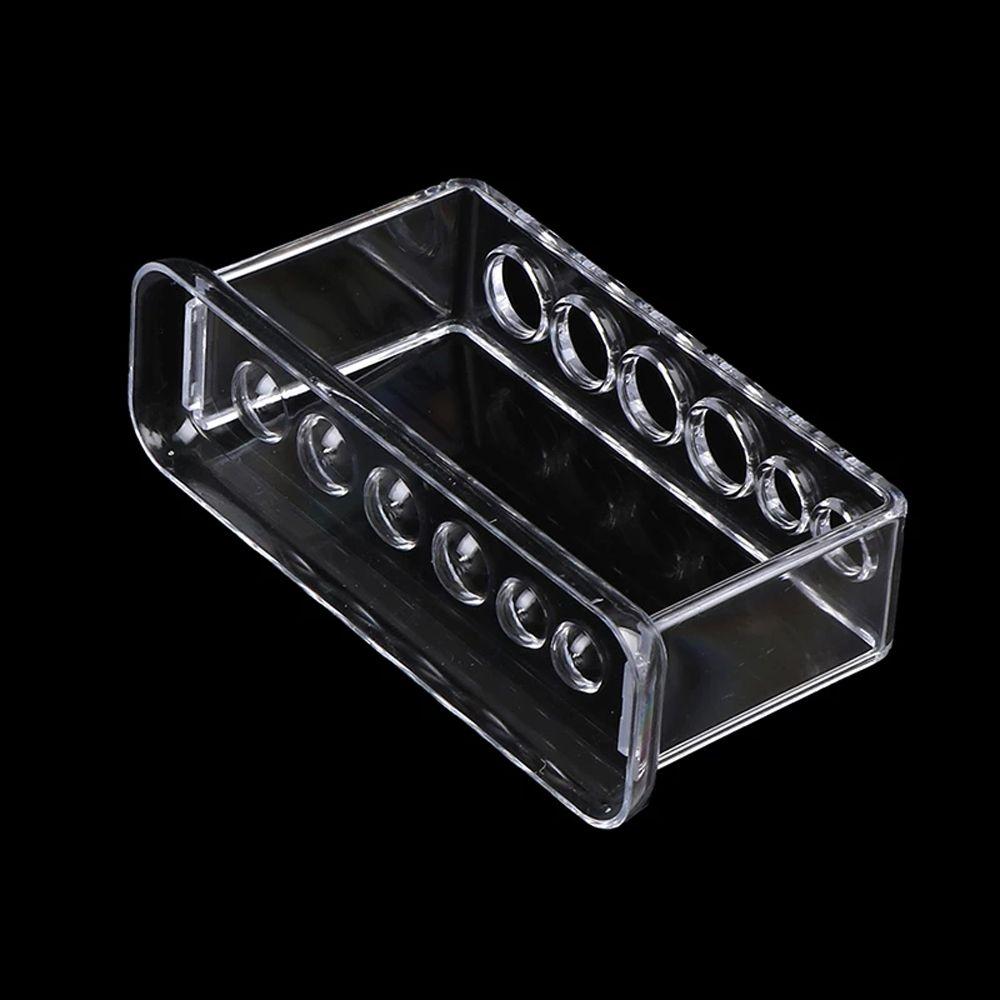 16.7*8*3cm 6 Holes Plastic Clear Burette Shelf Test Tube Holder Test Tube Rack Test Tube Stand