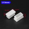 10Pcs High Quality Plastic Furniture Rectangular Pipe Plug White Foot Pad Square Tube Cap Cushion Non-Slip Table Leg Tube Plugs