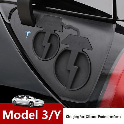 Wodoodporna silikonowa osłona przeciwpyłowa na głowicę ładującą Tesla Model 3/Y