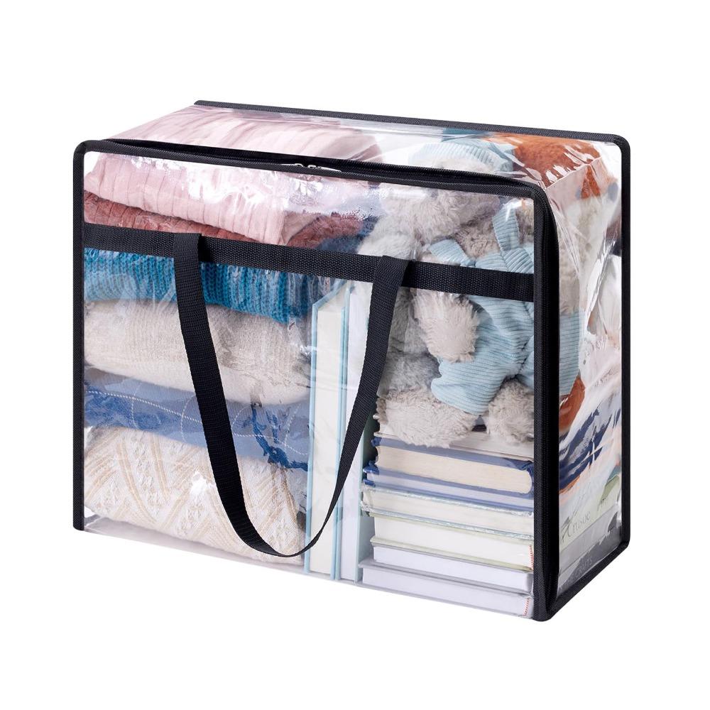 

1/2PCS PVC Clothes Storage Bags 40L Moving Bags High Quality Storage Containers Seasonal Storage 1PCS чистий