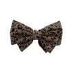 Leopard Print Double Layer Bow Hair Clip for Women - High Ponytail Accessory