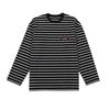 Striped Smiley Face Long Sleeve Round Neck Top - Autumn/Winter 2025 Collection