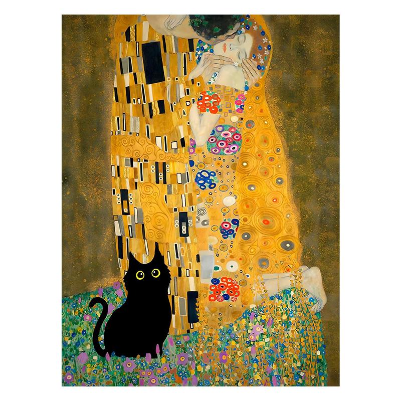Van Gogh Black Cat Sunflowers Funny Art Matisse Monet Canvas Painting Posters And Prints Wall Pictures For Living Room Decor