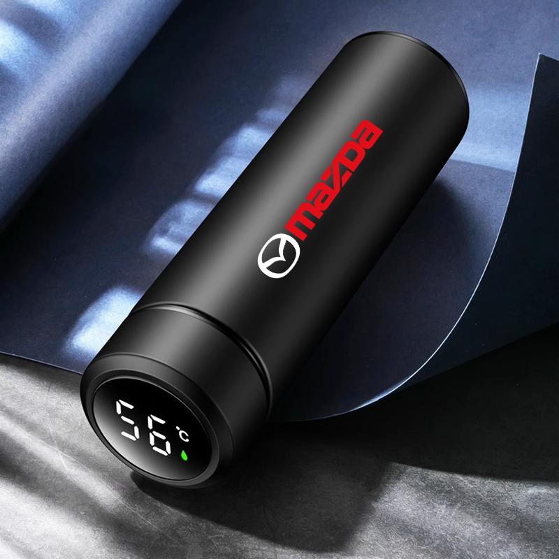 

2025 Hot 500ml Portable Car Smart Thermos Bottle Temperature Display Cup For Mazda 3 6 Atenza Axela Demio CX3 CX5 MP MS RX8 Acce