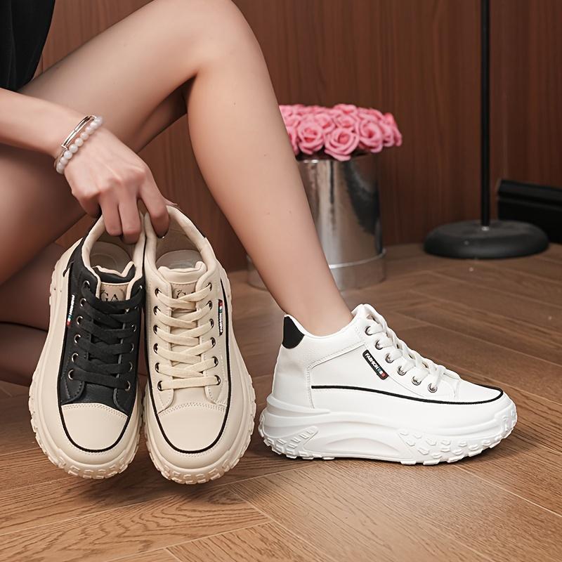 

Жіночі кросівки на платформі, універсальне високе взуття для активного відпочинку, зручне жіноче спортивне взуття 40 хакі