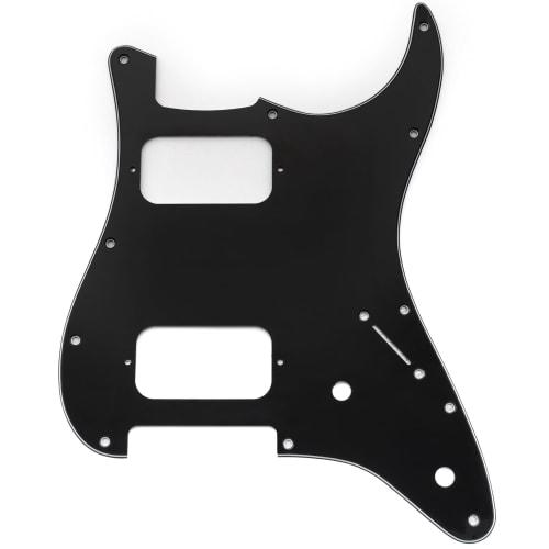 Musiclily Pro 11-otvorový ST Stratocaster pickguard HH s kulatými rohy, nekrytý, 2 humbucker snímače, 2 potenciometrové otvory, pro Fender Squier Strat elektrickou kytaru