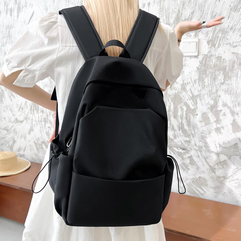 Schoolbag Japanese large-capacity junior high school schoolbag ins Korean version versatile solid color backpack high school student campus backpack