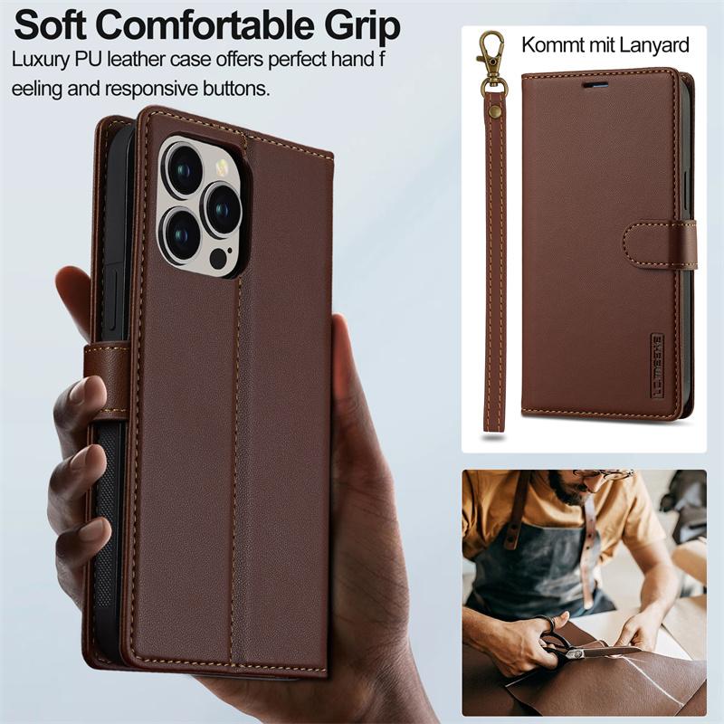 2 in 1 High Quality Retro Magnetic Flip Leather Case for iPhone 16 15 14 13 12 11 XR XS/Samsung S24 Ultra S23 FE A55 A54 Wallet Card Cover Phone Case