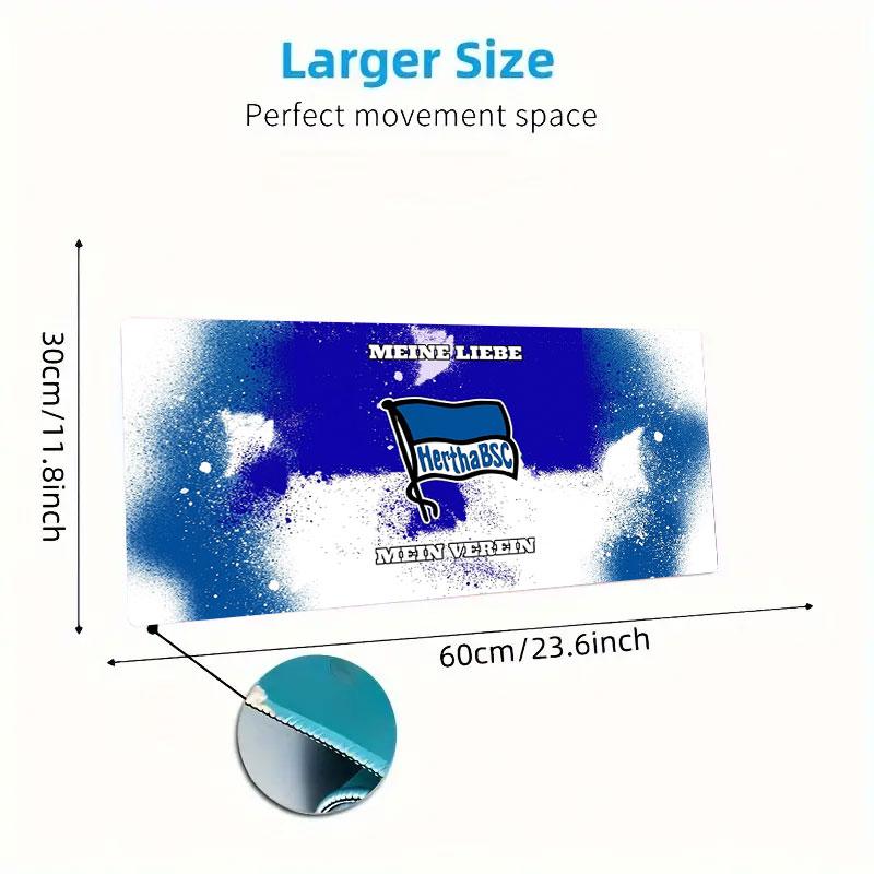 Hertha BSC Large Size Mouse Pad Large Gaming Table Cushion Non-slip Laptop Tablet Big Mousepad XXL Mat Mini PC Playmat With Lock Edge