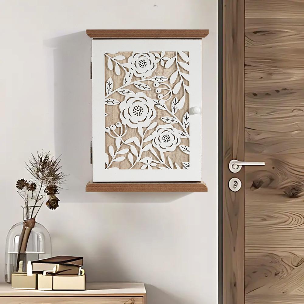 Organizzatore di Chiavi in Legno con Custodia Antipolvere per Decorazione di Casa e Auto