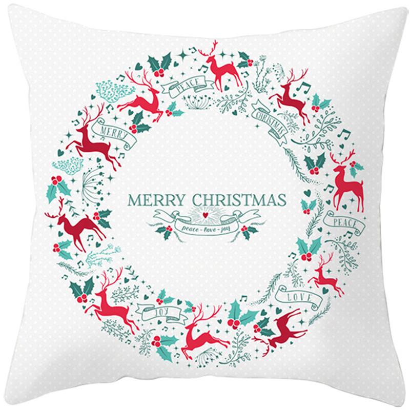 Merry Christmas holiday decoration cushion cover sofa office seat car ornaments bedroom room home  45x45cm