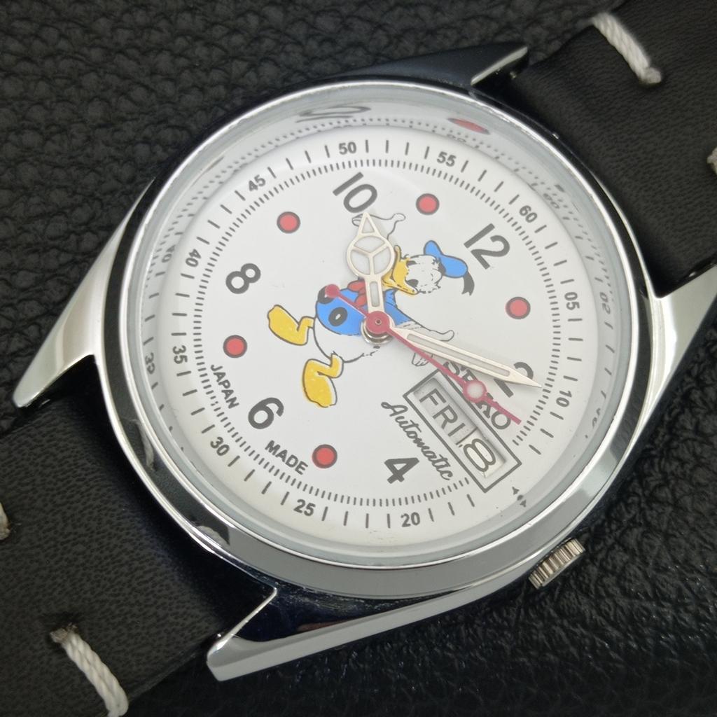 AUTOMATIC REFURBISHED SEIKO 6309A JAPAN MENS VINTAGE WHITE DIAL WATCH a443083-1