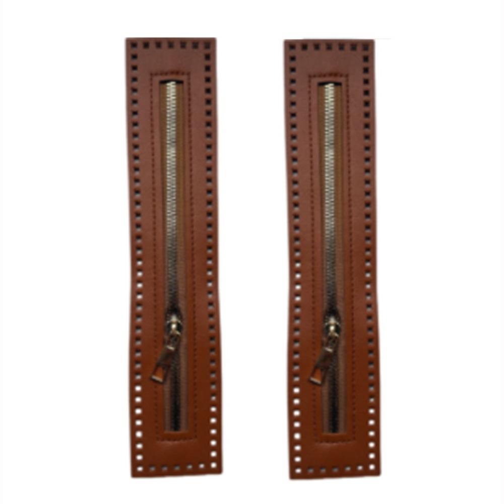 

2шт сменная сумка на молнии сумка аппаратная застежка-молния практичная кожаная сумка на молнии коричневый