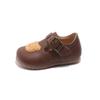 2024 Children Leather Casual Shoes for Girls Autumn New Fashion Korean Style Soft Bottom Cute Bear Anti-slippery Simple Flats