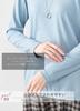 748 Merino Wool Crew Neck Round Neck Made in Japan Cut and Sew Long Sleeve Inner Base Layer Underwear Mountaineering Plain [SPAN] T-Shirt Women's (M,
