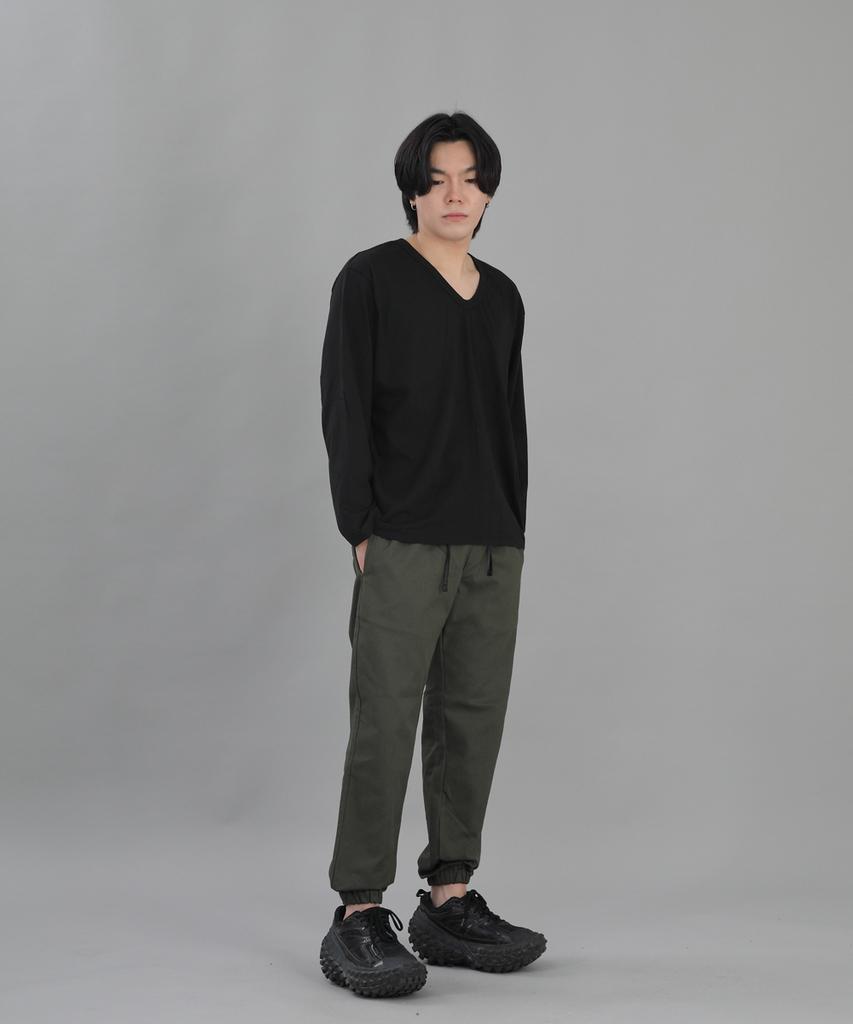 Seinteukeulu Wide Tapered Jogger Pants Wrg-358 Khaki