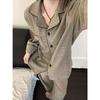 6476 striped velvet cardigan