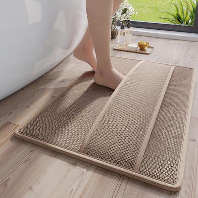 Back Bathroom Non-Slip Floor Mat, Bathroom Door Water Absorption Quick Drying Thickened Carpet Toilet Dirt-Resistant Foot Pad