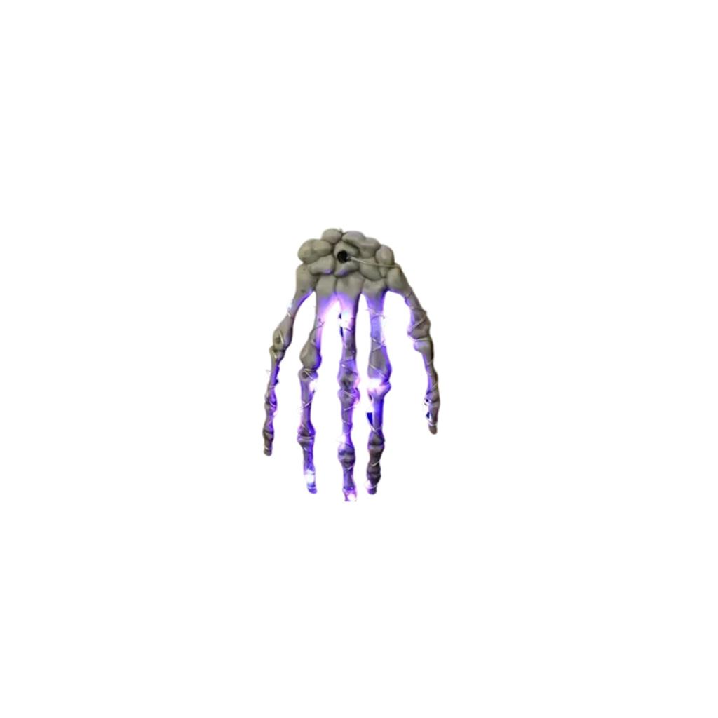 Purple Claw/ String Lights Plastic Skeleton Hand Design With Glowing Purple Effect Halloween Decorations