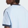 Adidas Originals Gestricktes Premium-T-Shirt Locker Gestreift Rundhals Pullover Kurzarm T-Shirt Herren Tops Himmelblau JN5557