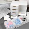 1 Set Desktop Storage Box Modular 3-Drawer Organizer Scratch-Resistant Desk Drawers for Jewelry Stationery Cosmetics Storage And