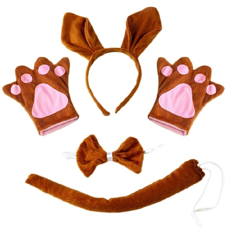 1/3/4 Animal Fancy Costume Kit Accessories Squirrel Cosplay Halloween Costumes