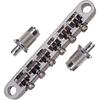 Baosity Zinc Alloy Roller Saddle Bridge Tailpiece for 12 LP EPI Electric Guitar Parts, Silver