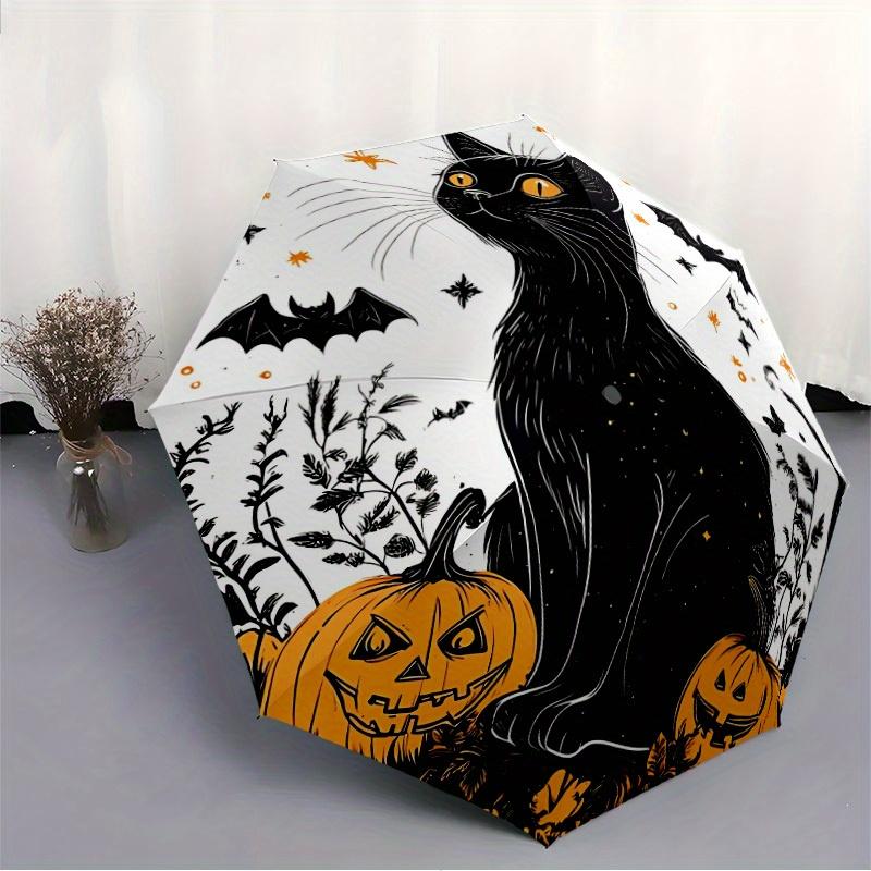 1pc Halloween Cat Automatic Open/Close Umbrella, Ideal Fan Gift for Birthday, Christmas, Outdoor Essentials, Trendy Fashion Yy250828012