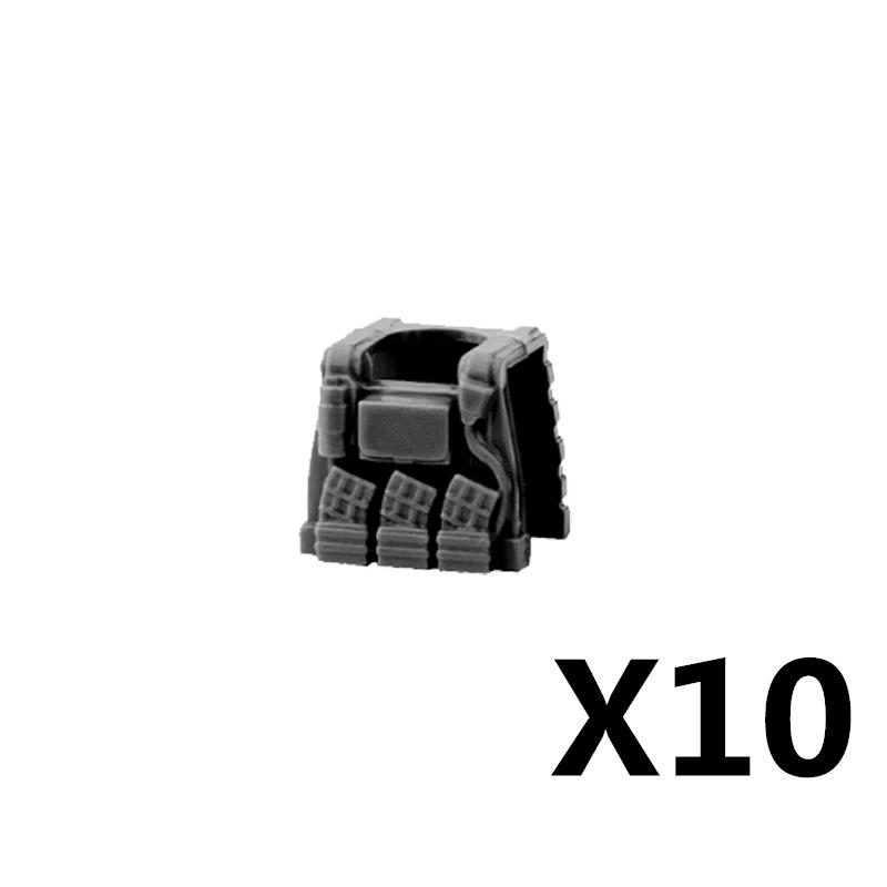 MOC Militärfigur Zubehör Bausteine Alpha SWAT Helm Weste Rucksack Knieschoner Nachtsichtgeräte Steine Spielzeug K017