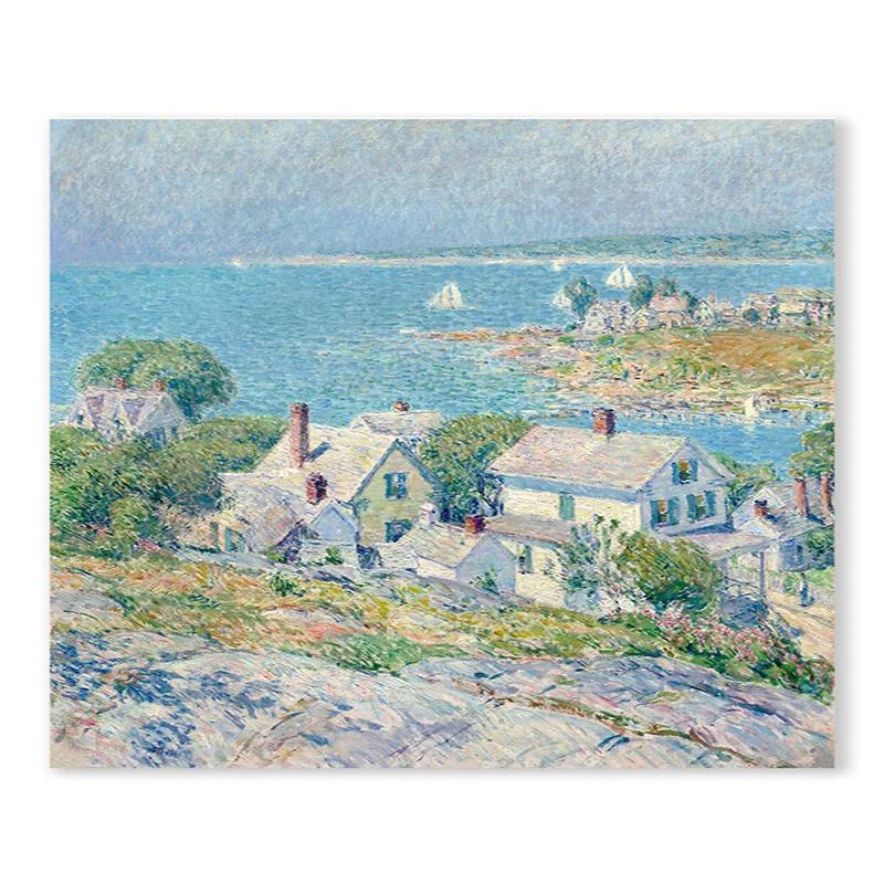 Monet Colour System Landscape Print Wall Art Nordic Village River Alpine Poster Beauty Canvas Painter Living Room Decoration