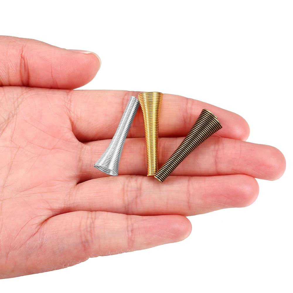 12 stücke Metall Frühling Trichter Form Spacer Perlen Kappen DIY Perlen Liefert Kegel Frühling Spule End kappen Für Schmuck Zeug zubehör