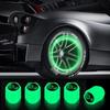 4pcs Luminous Car Tire Valve Caps Fluorescent Night Glow Decor For Renault Megane 2 3 4 RS Grand Scenic Clio 4 Captur Duster S111