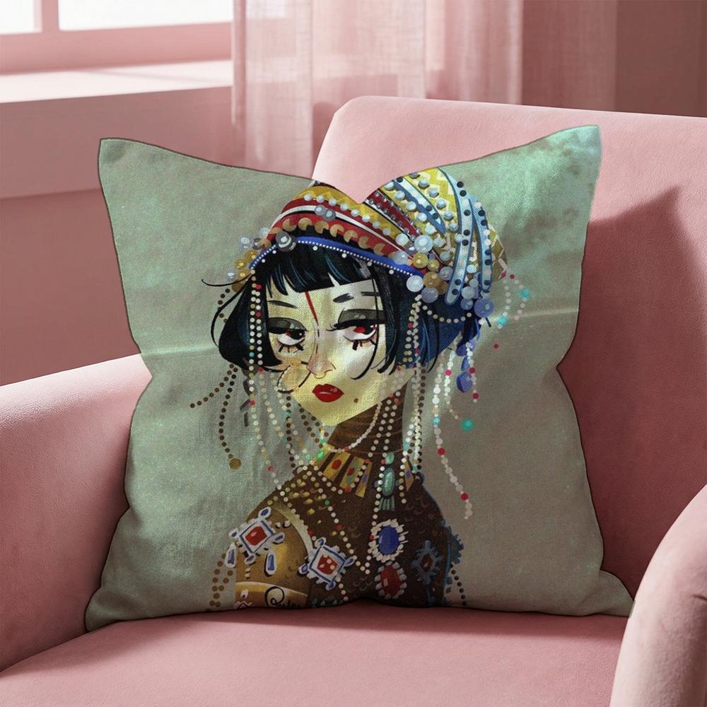 Love D-Death Robots Cushion Cover Multi-Scene Pillow Cover for Home & Car - Reversible, Soft & Durable for Daily Use