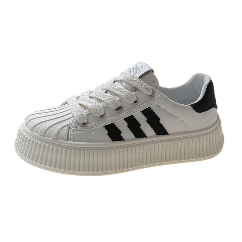 White Shoes Women's Spring New Women's Platform Comfortable Simple Board Shoes Casual Versatile Color Matching Women's Shoes
