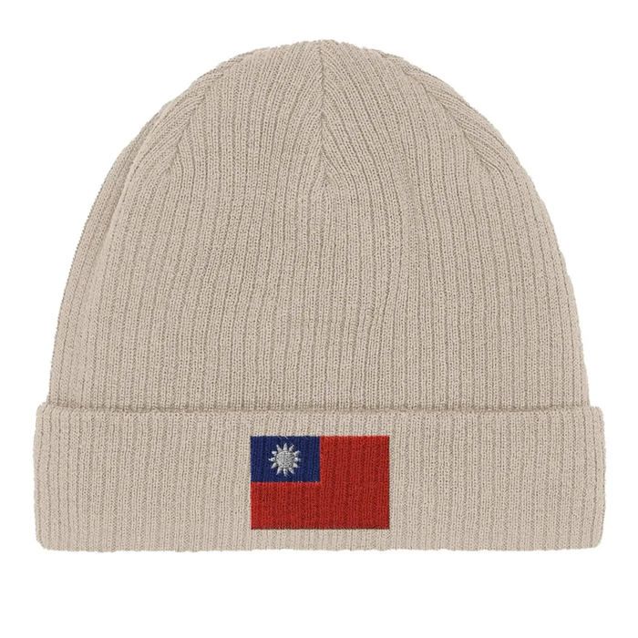 Bonnet Drapeau République de Chine en Beige