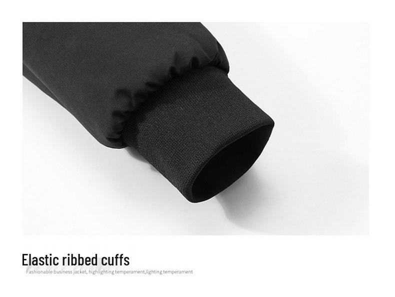Men's Winter Fleece-Lined Stand Collar Jacket: Warm, Thick, Casual Fashion for Middle-Aged