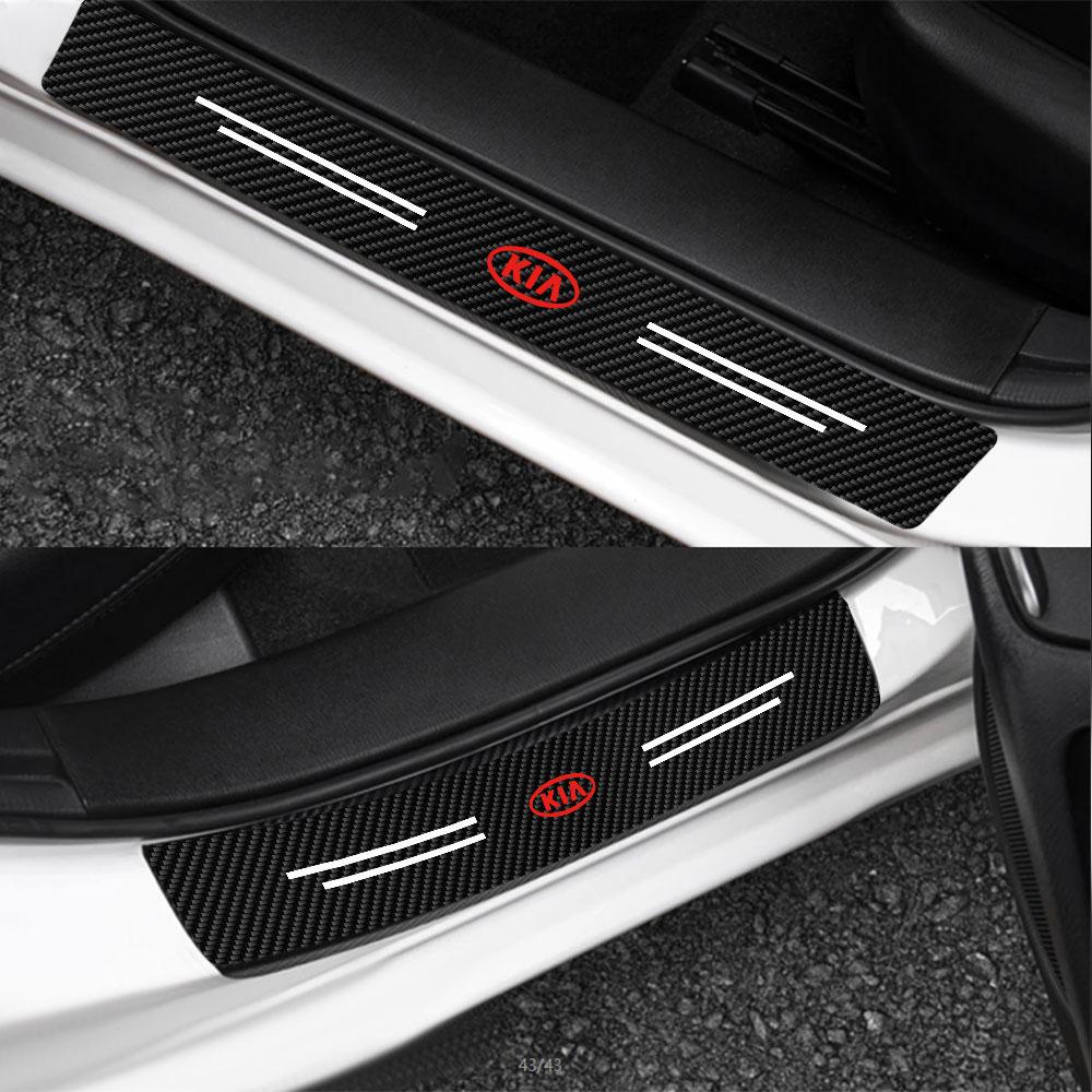 2026 Hete Auto Sticker Koolstofvezel Auto Deurplank Krasbestendige Beschermende Stickers Decals Voor Kia GT Line Sportage Ceed Picanto K5