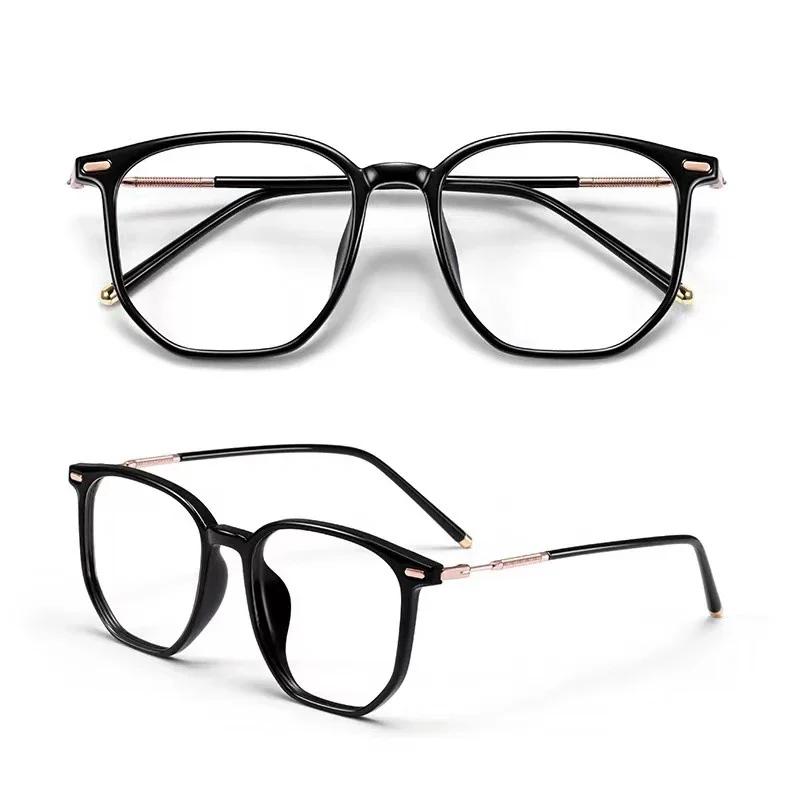 Optical Spectacle Ultra Light Unisex Glasses Retro Polygon TR Anti-blue Light Myopia Glasses Female Big Frame Near Sight Eyewear