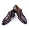 Fashion Classic Brogue Shoe Men's Business Suits Matches New Style Genuine Cowhide Handmade Formal Office Wedding Party Mans Dress Shoes