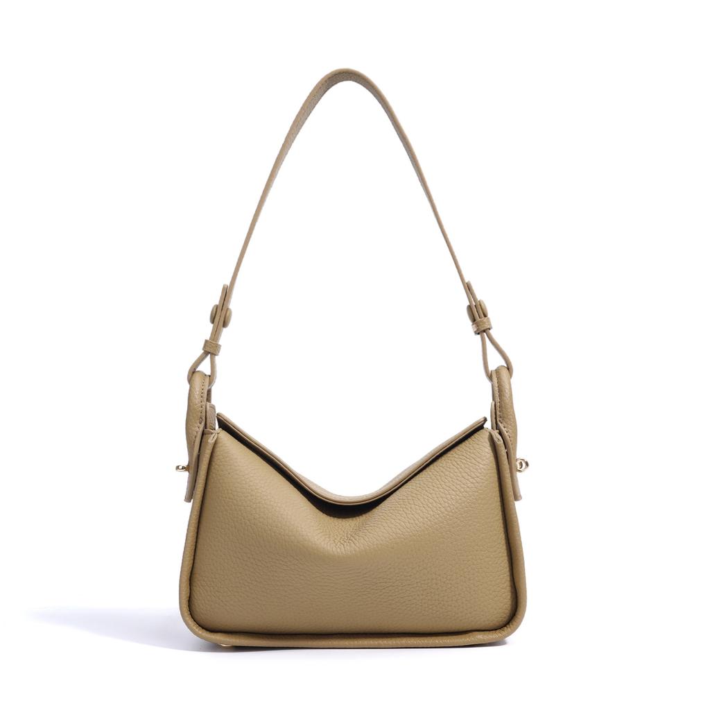 2025 New Niche Design High-end Shoulder Bag Large-capacity Commuter Dumpling Bag Women's Leather First Layer Cowhide