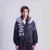 Felpa Unisex con Cappuccio Stile Gotico e Collo in Pelliccia Sintetica Streetwear Invernale Manica Lunga con Zip Felpa per Adolescenti