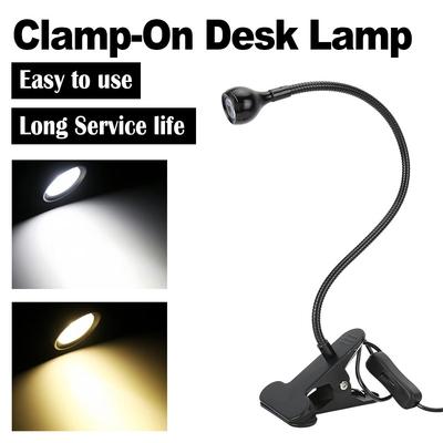 USB LED Klemmleuchte Schreibtischlampe Leselampe Klemme Nachtlichter Schwanenhals Tisch Arbeitszimmer Lesen 5V Kaltweiß 360° Klemme Für/Tisch