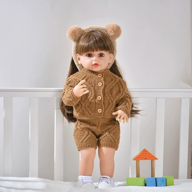 

Новая кукла Реборн с полной проклейкой, милая девочка, игрушка, полностью виниловая, моющаяся, имитация куклы-младенца, игрушка, оптовая продажа 55cm жёлтый