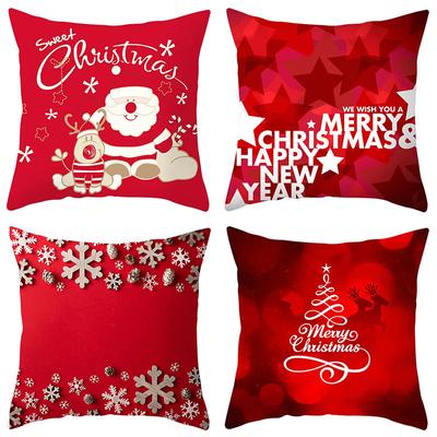 Christmas Themed Pillowcases Car Accessories Office Santa Claus Living Room Sofa Home Pillowcases
