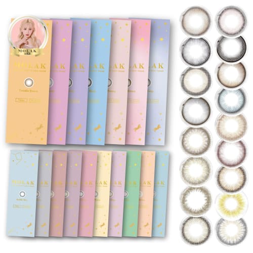 [MOLAK Official Store] Sakura Miyawaki Produced MOLAK 1DAY Color Contact Lenses, 10 Lenses, Sakura Smooth (Prescription) -5.25, Includes Wet Wipes